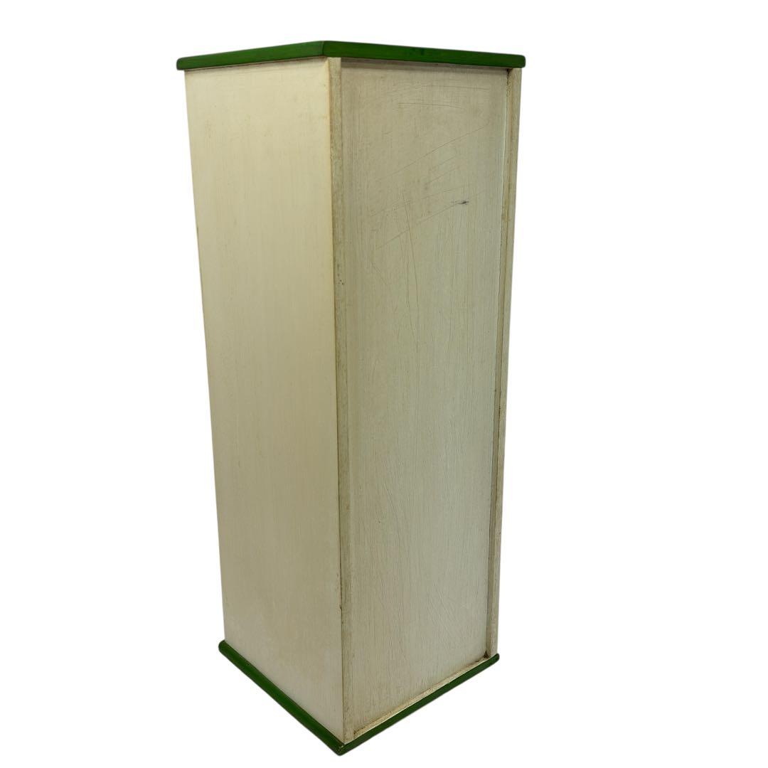 トールペイント 花柄 アンティーク家具 4段木製 スリムチェスト