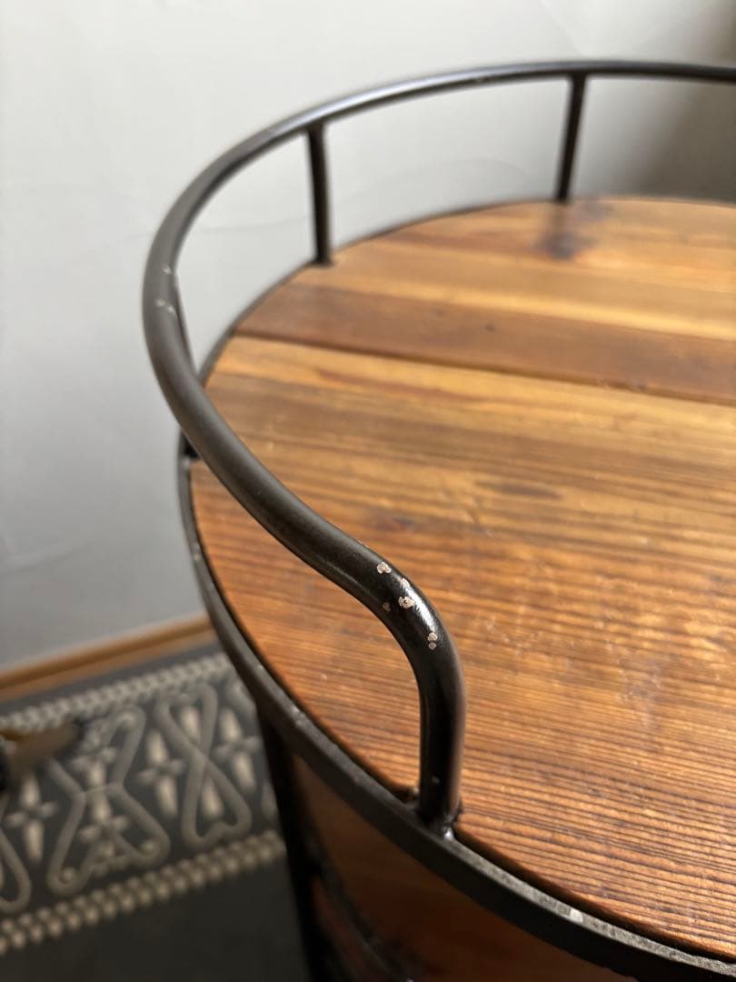 定価53,900クラッシュゲート　ロイド　サイドワゴンテーブル　サイドテーブル