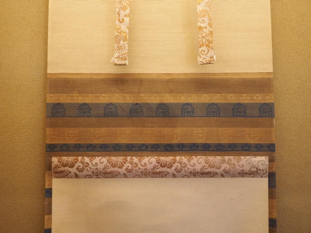 川端玉章自筆『枝垂柳に鶯図』掛軸