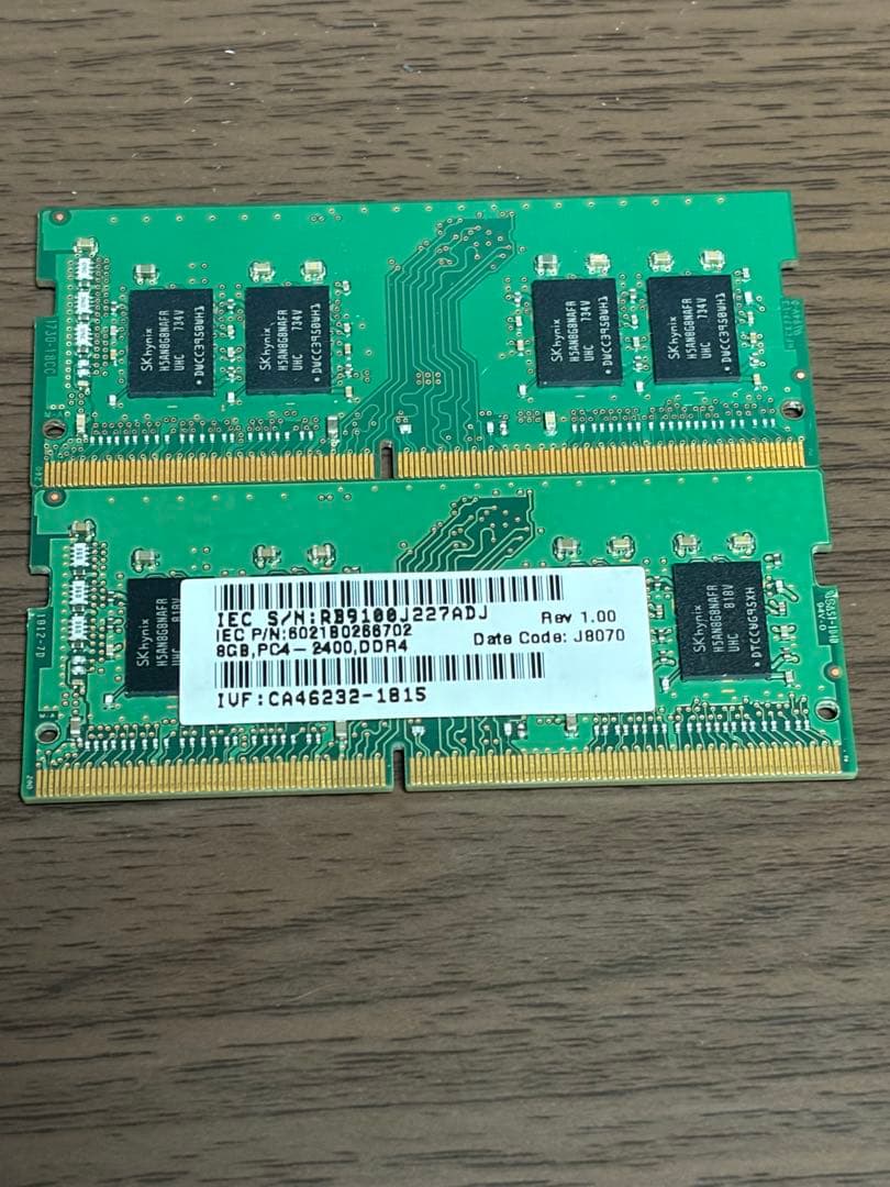 DDR4 8GB2枚 16GB PC4-2400T