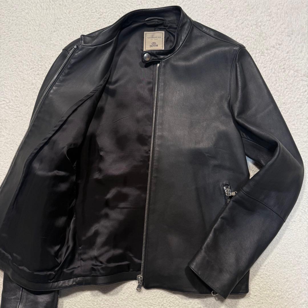 DENIM×tomrrowland別注 シングルライダースジャケット M 羊革