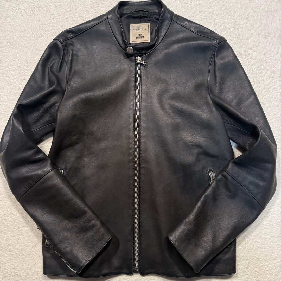 DENIM×tomrrowland別注 シングルライダースジャケット M 羊革