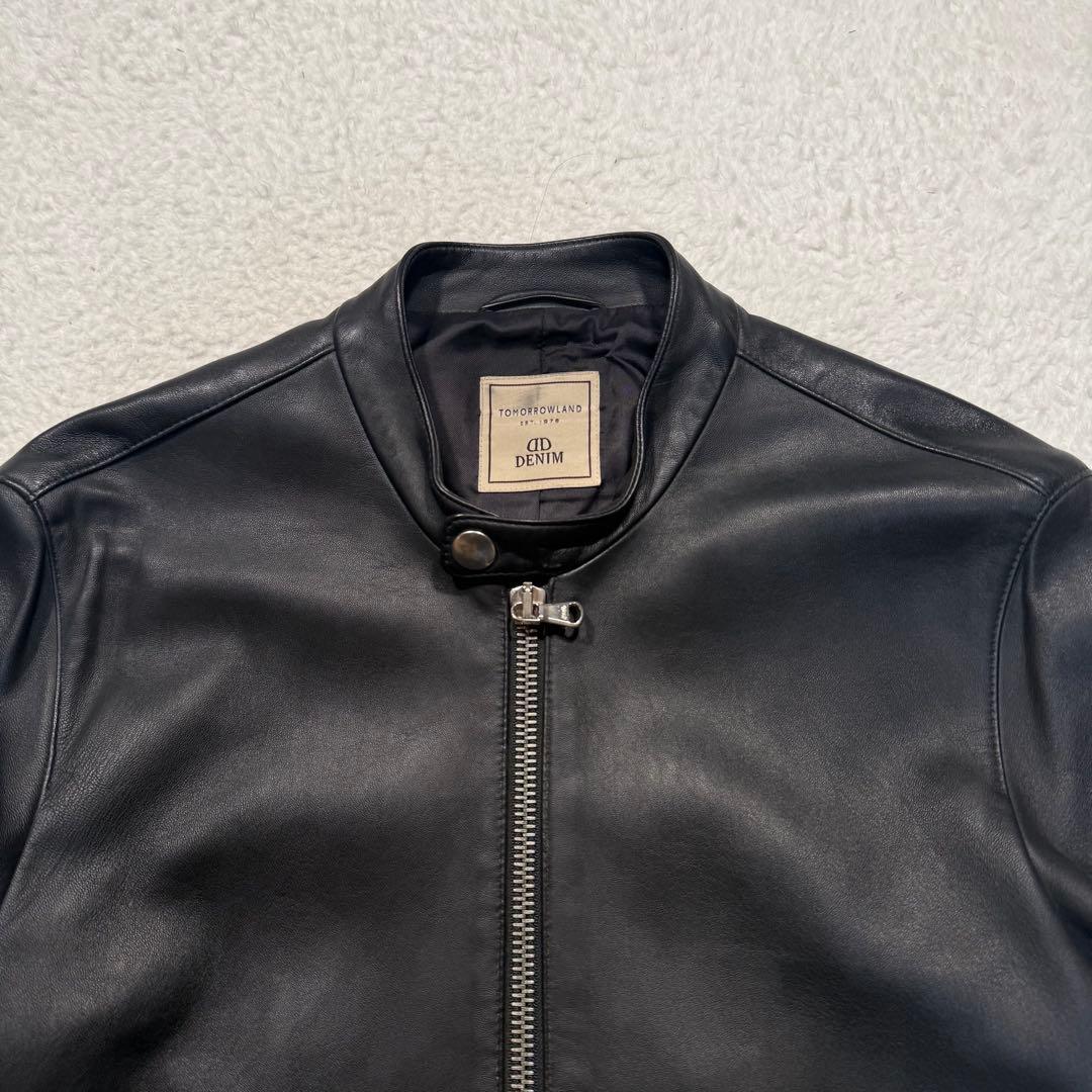 DENIM×tomrrowland別注 シングルライダースジャケット M 羊革