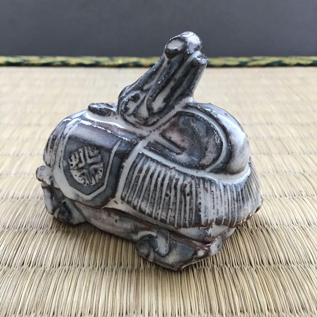 ⭐️茶道具　香合　干支午香合　瑞峰作　共箱　S88KG