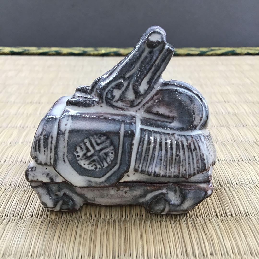 ⭐️茶道具　香合　干支午香合　瑞峰作　共箱　S88KG