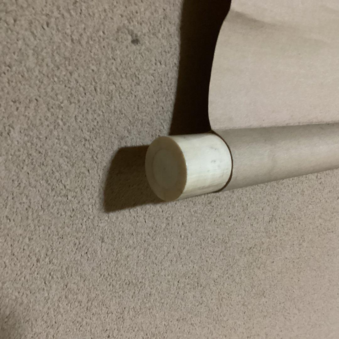 O-13. 蓮下の鷺　　白鷺と蓮の花 掛軸　尚文作