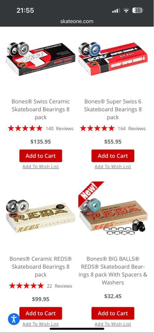 BONES ボーンズ ★ Super Swiss 6Ball ❗️