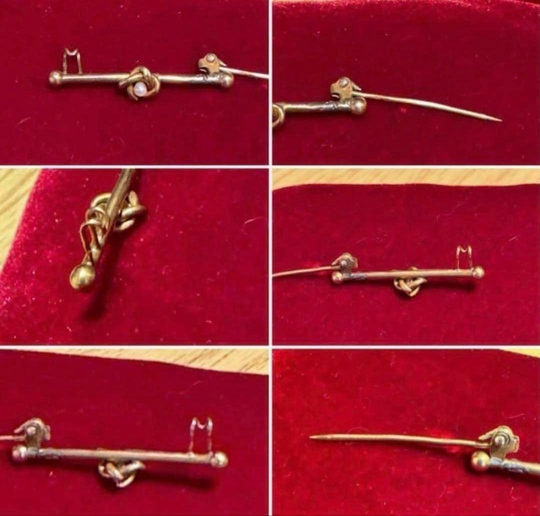 セール‼️フランス　アンティーク　18金　シードパール　ブローチ。長期保存、現状