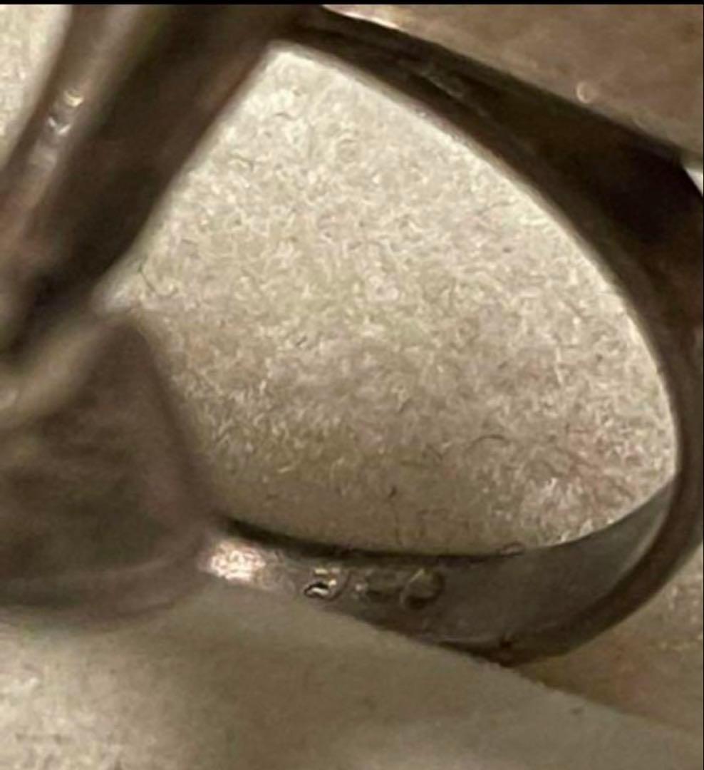 フランス　アンティーク　シルバー９２５　飛行機　リング　長期保存、現状