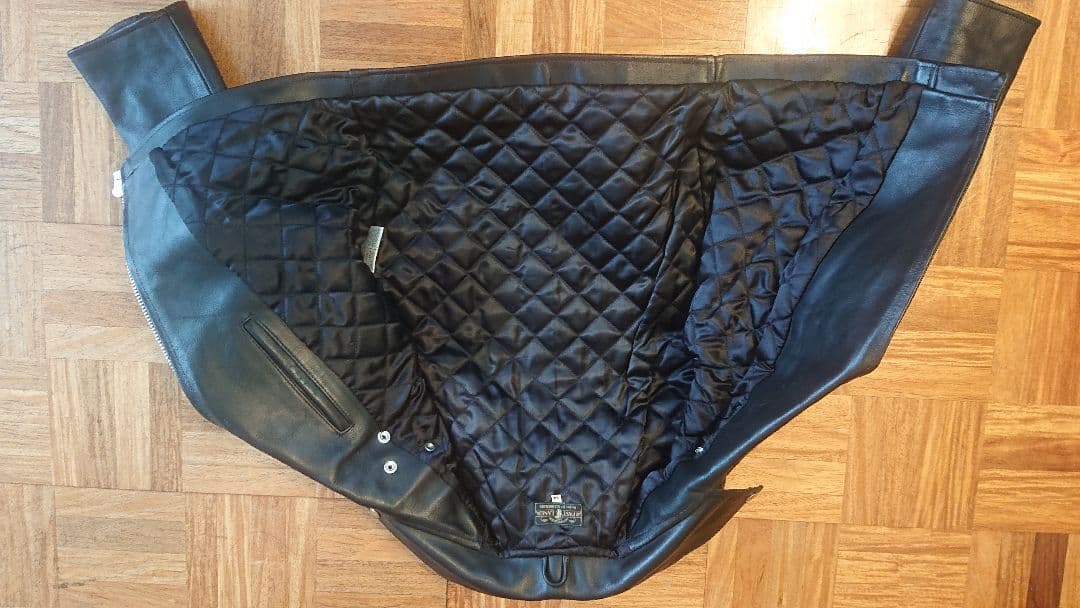 FAST LANE 牛革 ダブルライダースジャケット 34