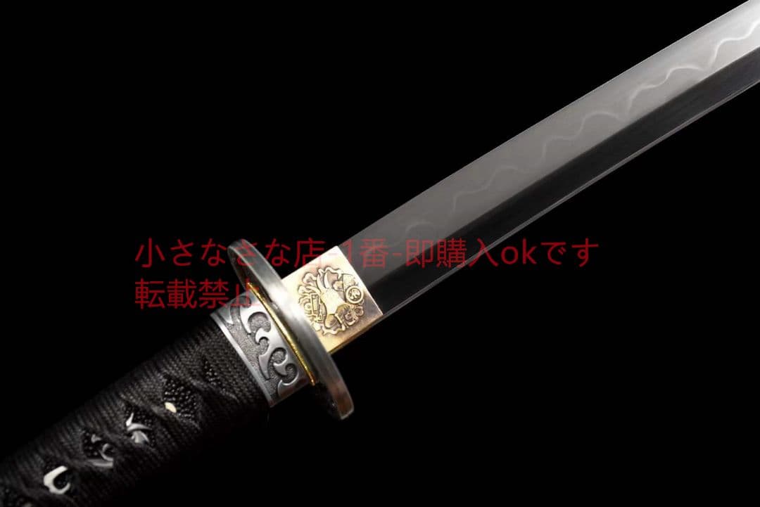 『墨耀』T10覆土焼刃波紋鏡面侍刀 古兵器 武具 刀装具 日本刀 模造刀 居合刀