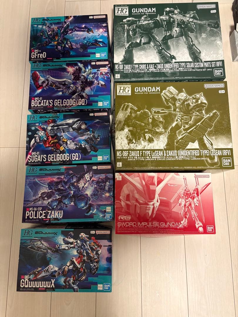 HG RGガンプラセット 8点（GQuuuuuux'Requiem)