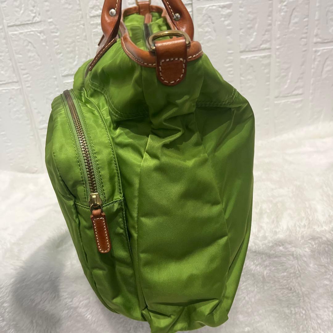 【美品　希少カラー】フェリージ ビジネスバッグ 2way グリーン 05-54