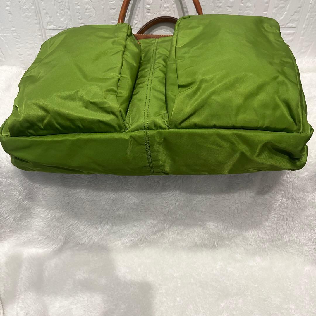 【美品　希少カラー】フェリージ ビジネスバッグ 2way グリーン 05-54
