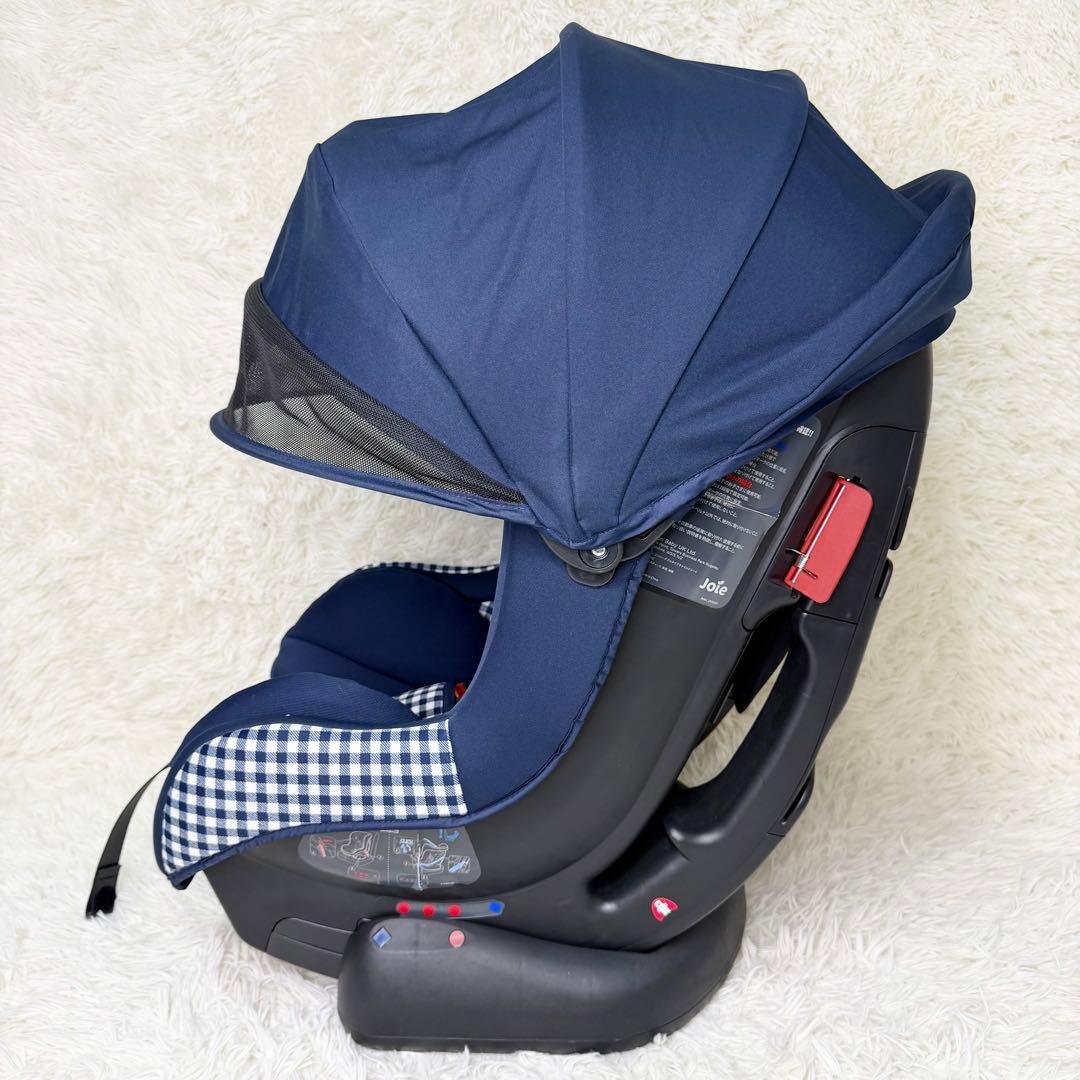 美品 Joie チルト チャイルドシート キャノピー付き ギンガムチェック