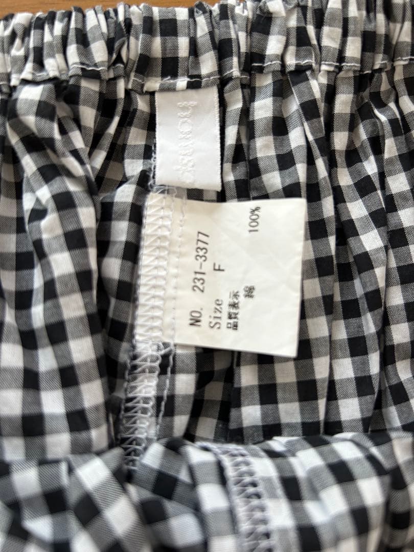 homspun 80/1ギンガムギャザーパンツ