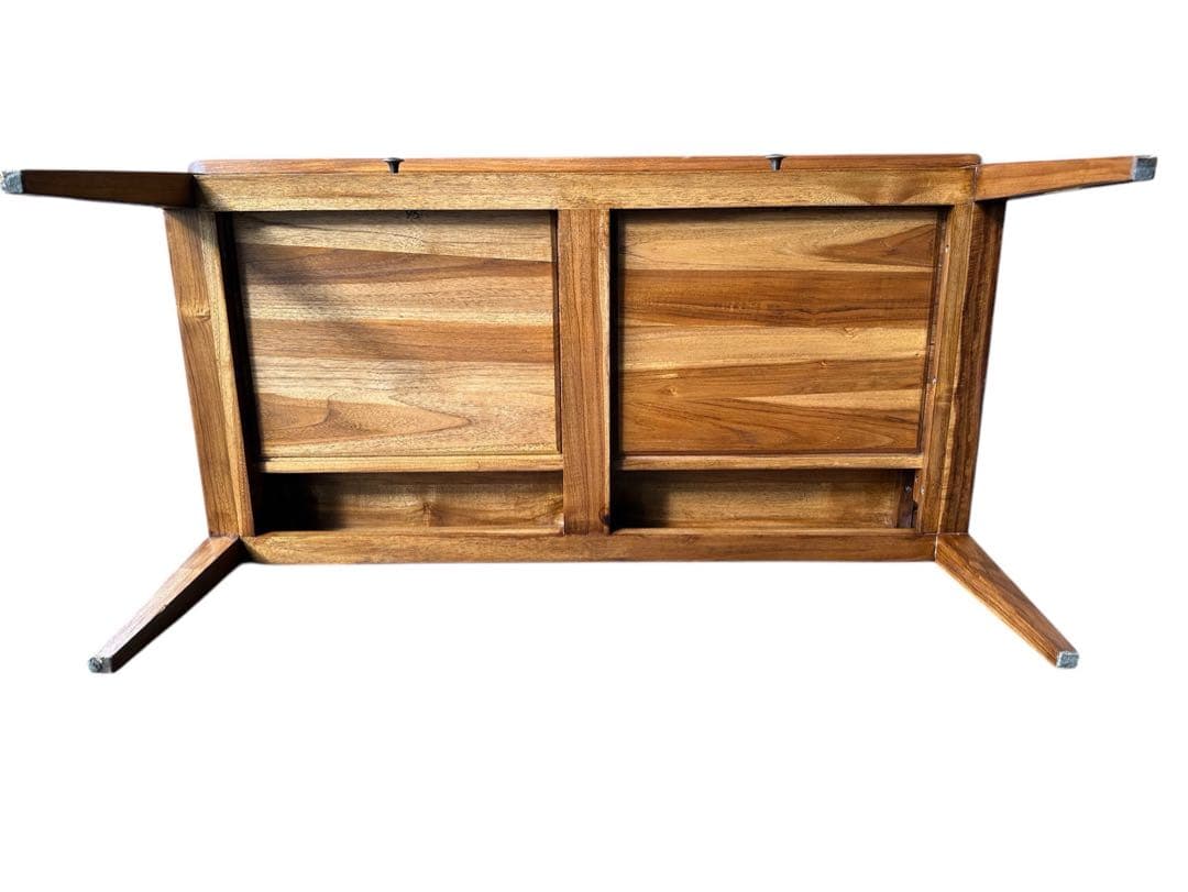 チークスタイリッシュデスク　ロータイプ　ローテーブル