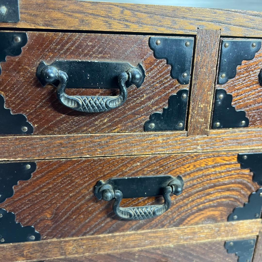 特大サイズ　和製アンティーク　木製和箪笥　小物入れ