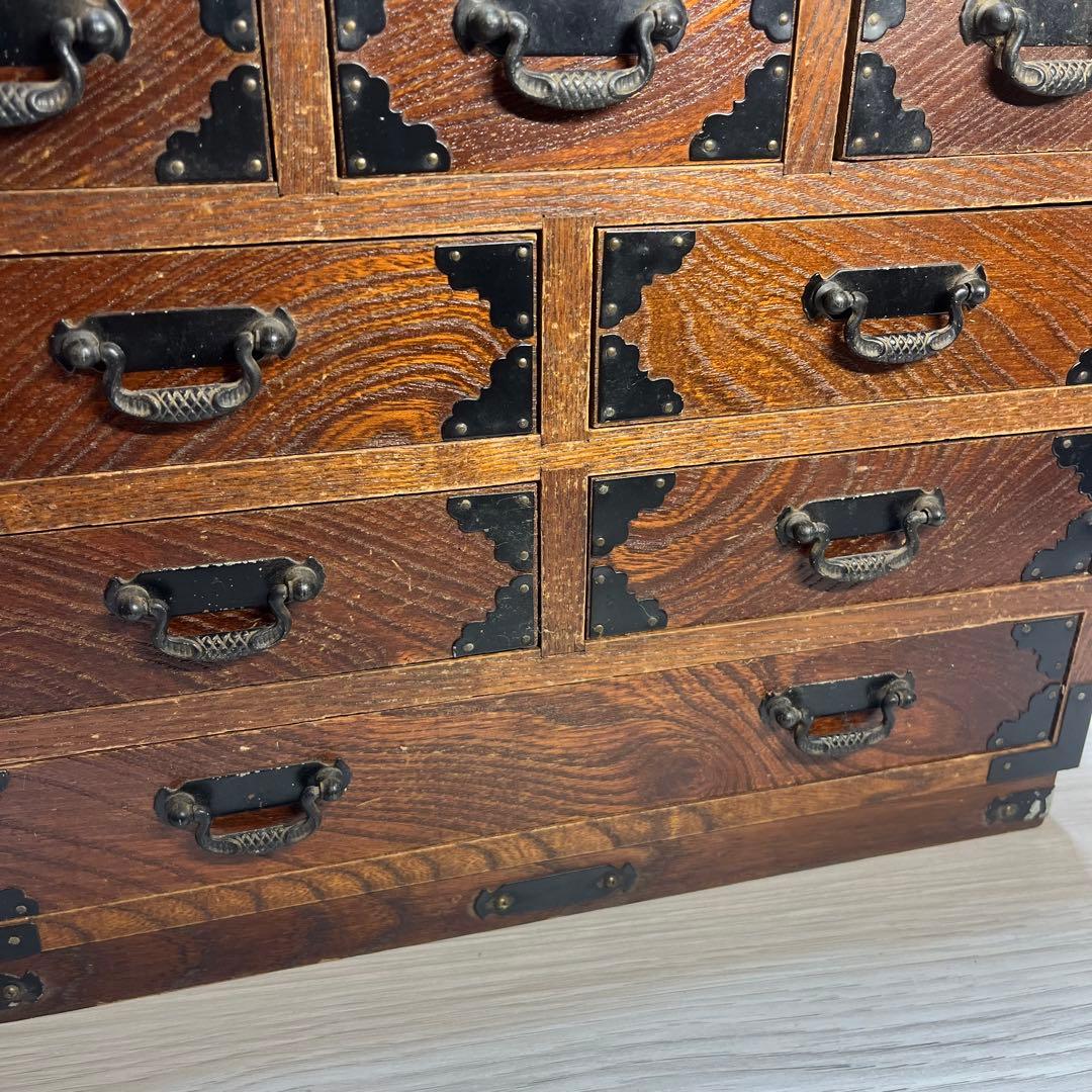 特大サイズ　和製アンティーク　木製和箪笥　小物入れ