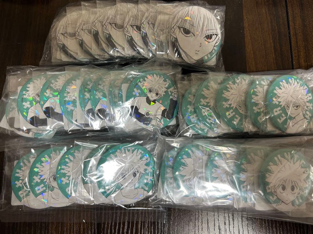 ハンターハンター　キルア　完全受注生産　オールスター缶バッジ　35点