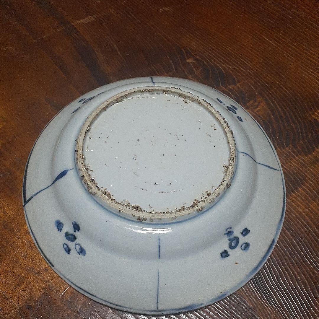 マ*オ様 中国明末清初古染付鹿文中皿