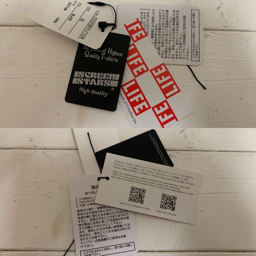 SCREEN STARS × LIFE レッドホットチリペッパーズ Tシャツ 黒