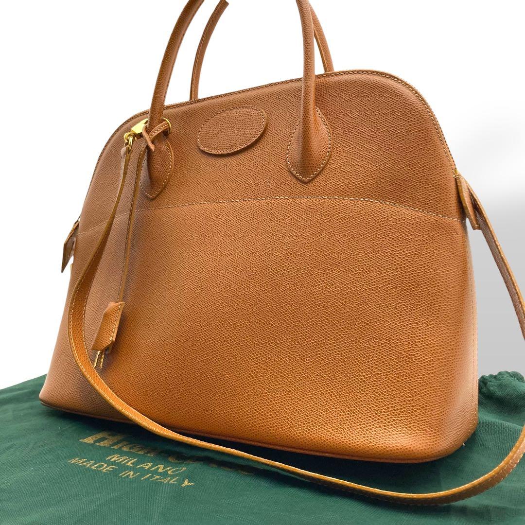 専用 ハイクラス ショルダーバッグ トートバッグ 2way レザー ブラウン系