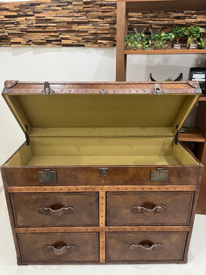 HALO 本革サイドボード ハロ トランクキャビネット レザー ヴィンテージ