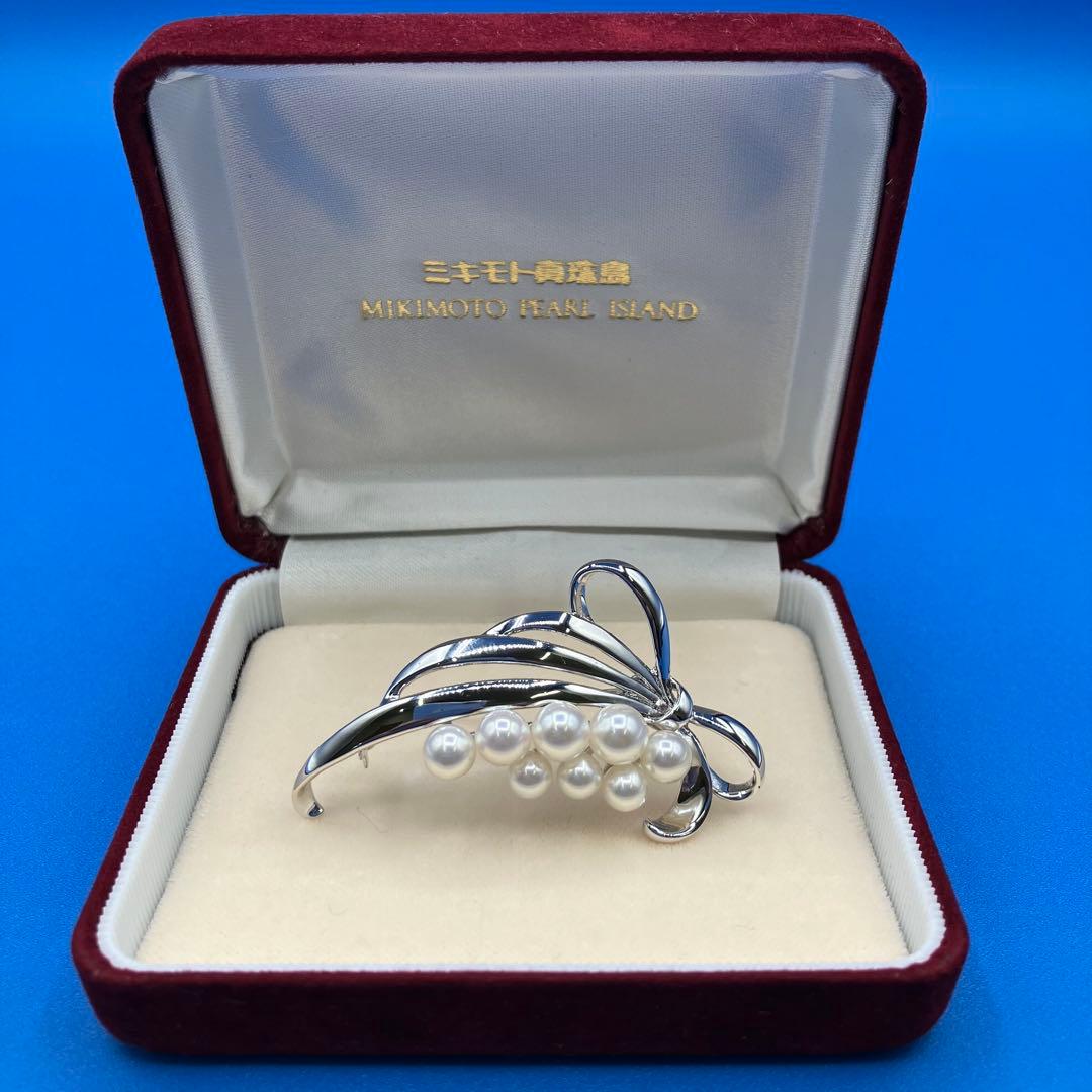 MIKIMOTO真珠島　ブローチ　シルバーパール