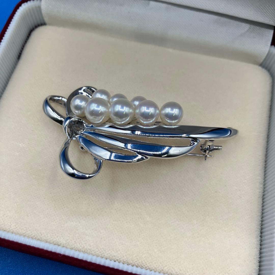 MIKIMOTO真珠島　ブローチ　シルバーパール