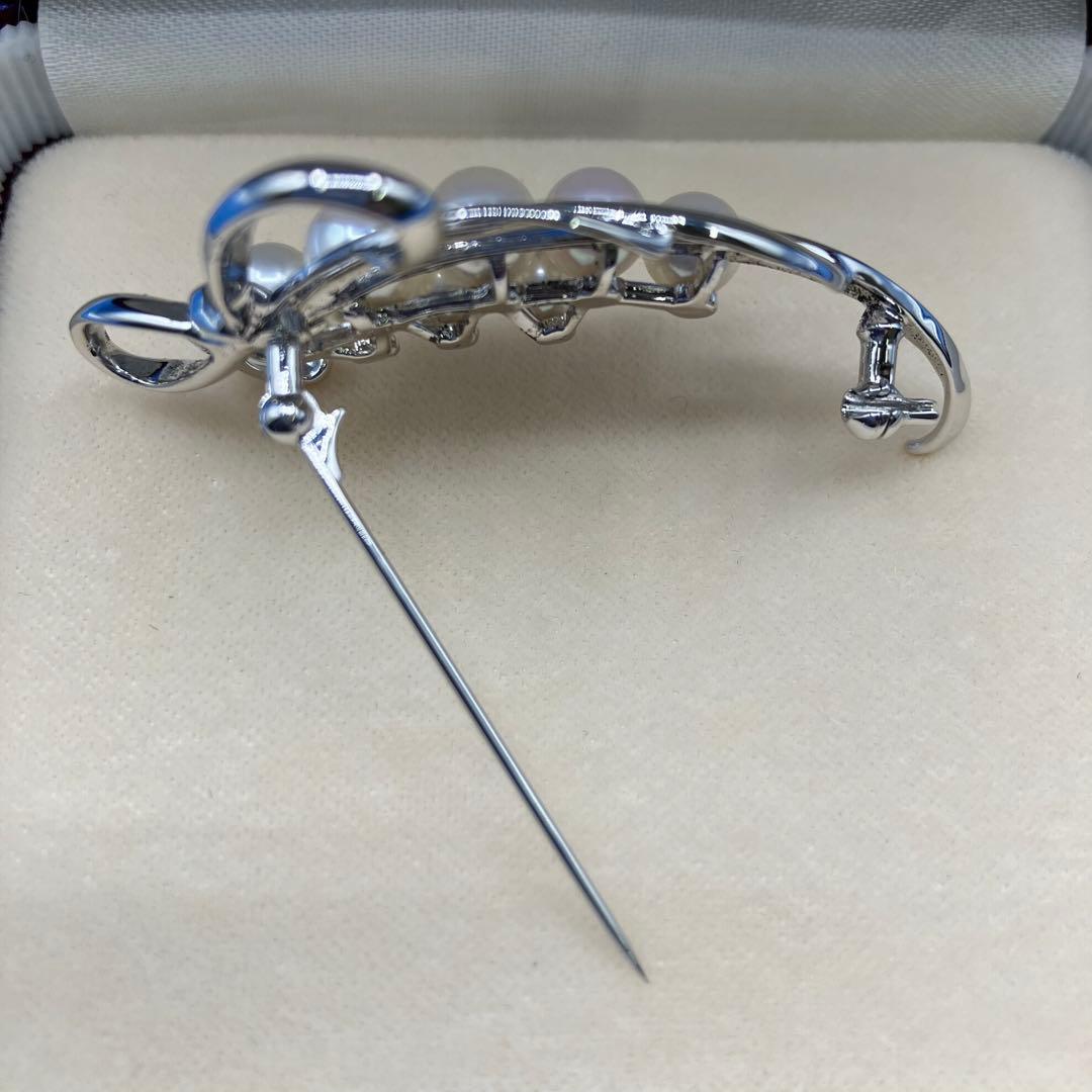 MIKIMOTO真珠島　ブローチ　シルバーパール