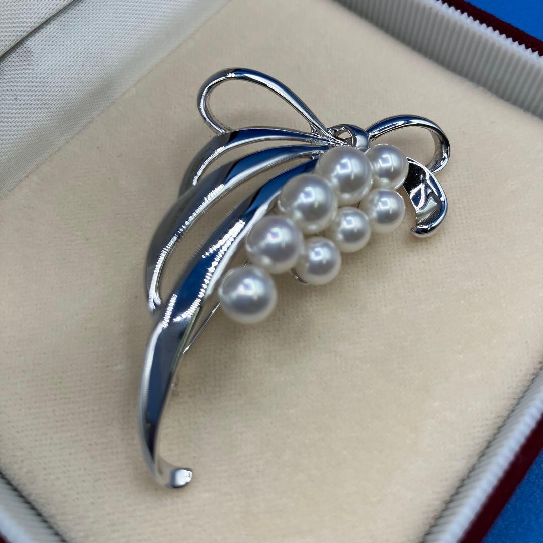 MIKIMOTO真珠島　ブローチ　シルバーパール