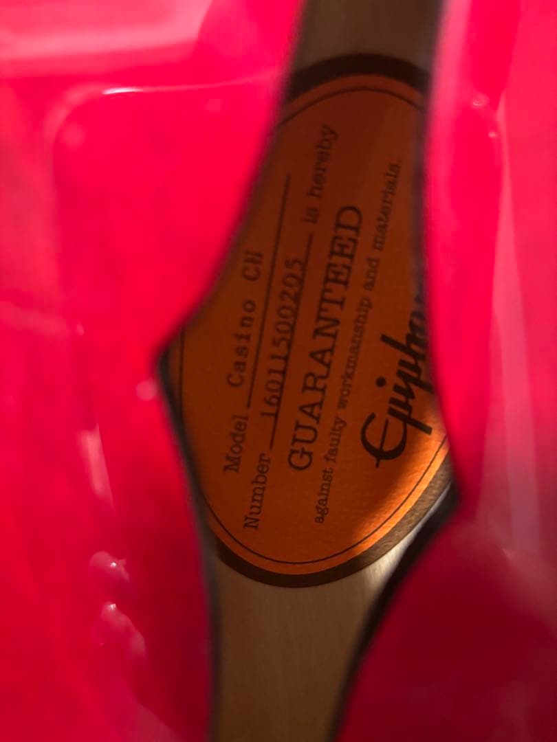 Epiphone casino セミアコースティックギター チェリーレッド