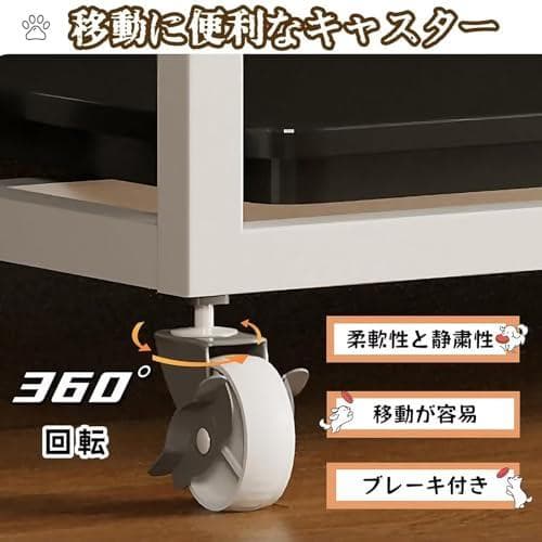 TUIYIDUO 犬のケージ 屋根付き ペットケージ 96.3*65*90cm