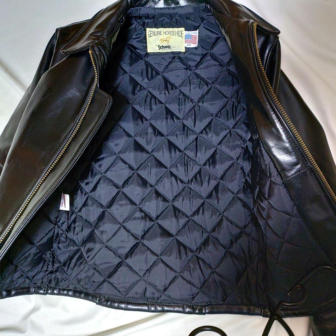 schott 689H 　ショット　シングルライダース　ホースハイド　サイズ36