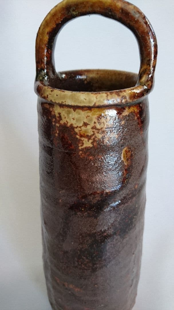 志野 織部 黄瀬戸 古美濃焼 花瓶 茶道具