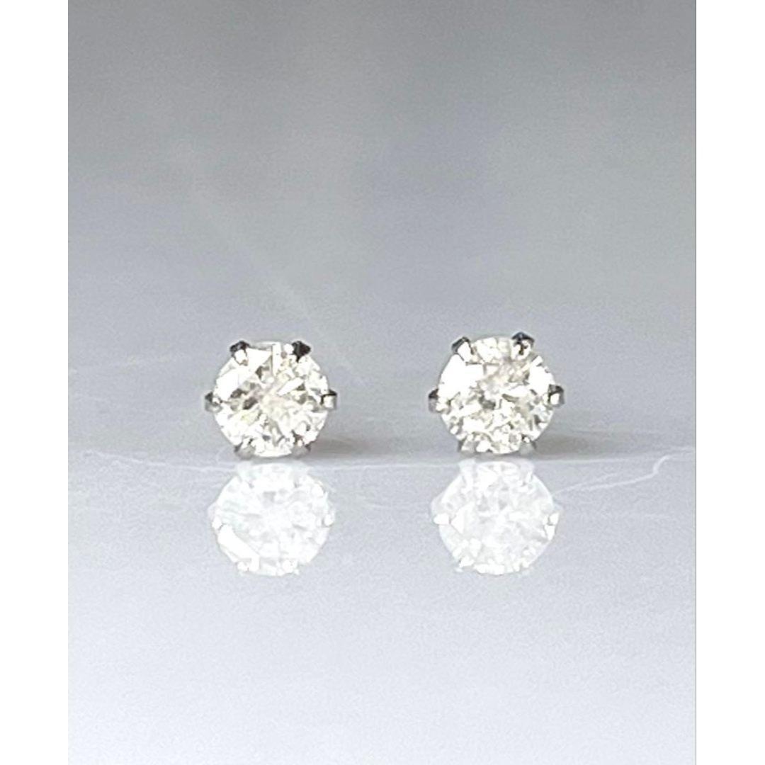 PT天然ダイヤモンドピアス 計0.2 ホワイト 鑑別カード付き