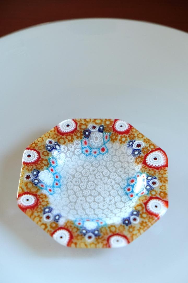 ベネチアンガラス ミルフィオリ 小皿 皿 江波冨士子/黒木国昭/藤田喬平/花瓶