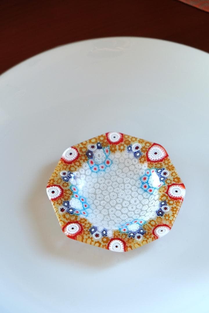 ベネチアンガラス ミルフィオリ 小皿 皿 江波冨士子/黒木国昭/藤田喬平/花瓶