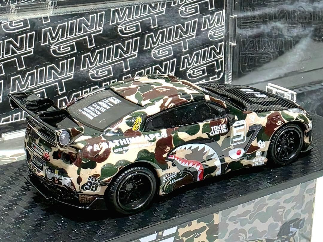 限定 LBWK Mini GT BAPE 日産 R35 + ケース付き