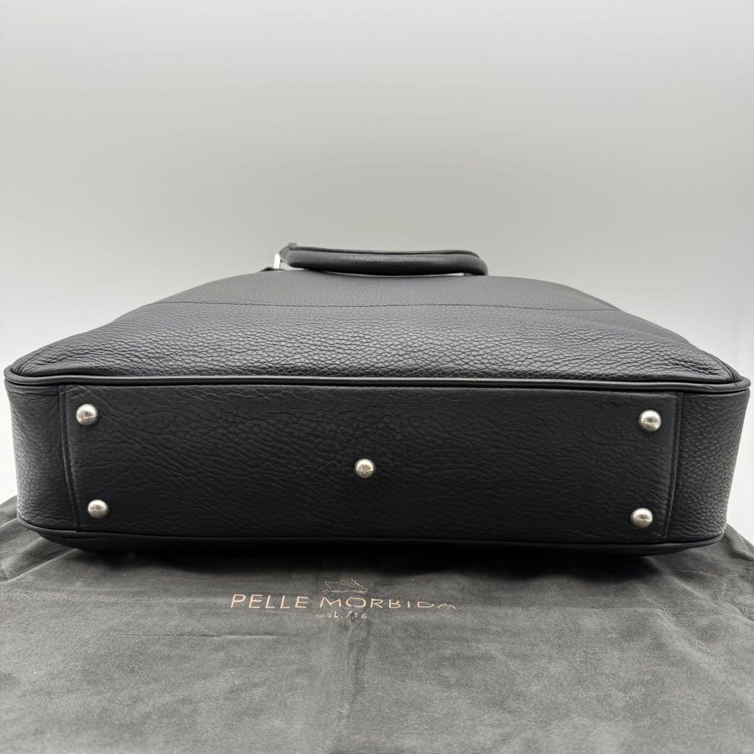 専用 ペッレモルビダ シュリンクレザー ビジネスバッグ ブラック A4 PC