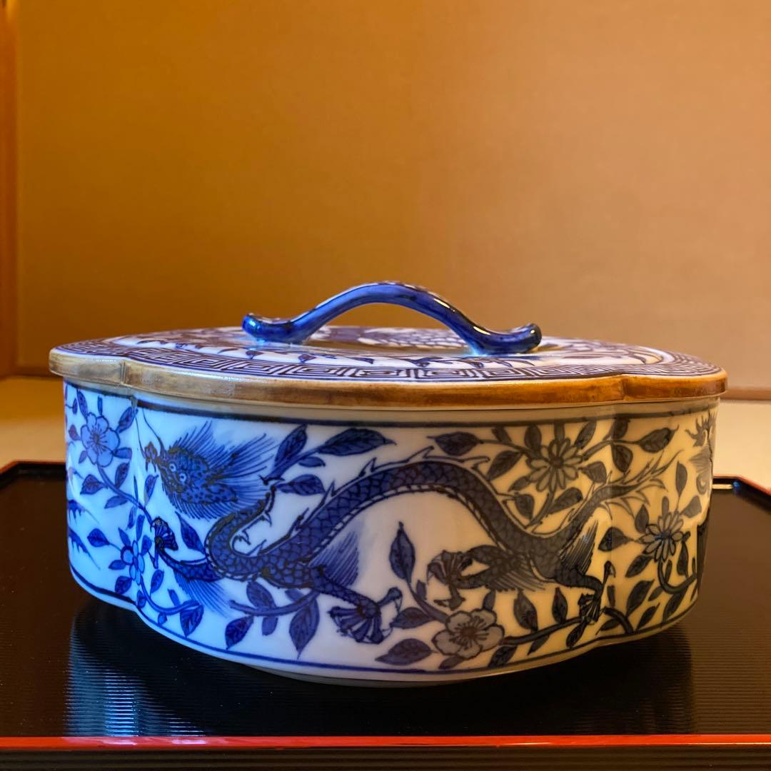 茶道　食篭　染付　京焼