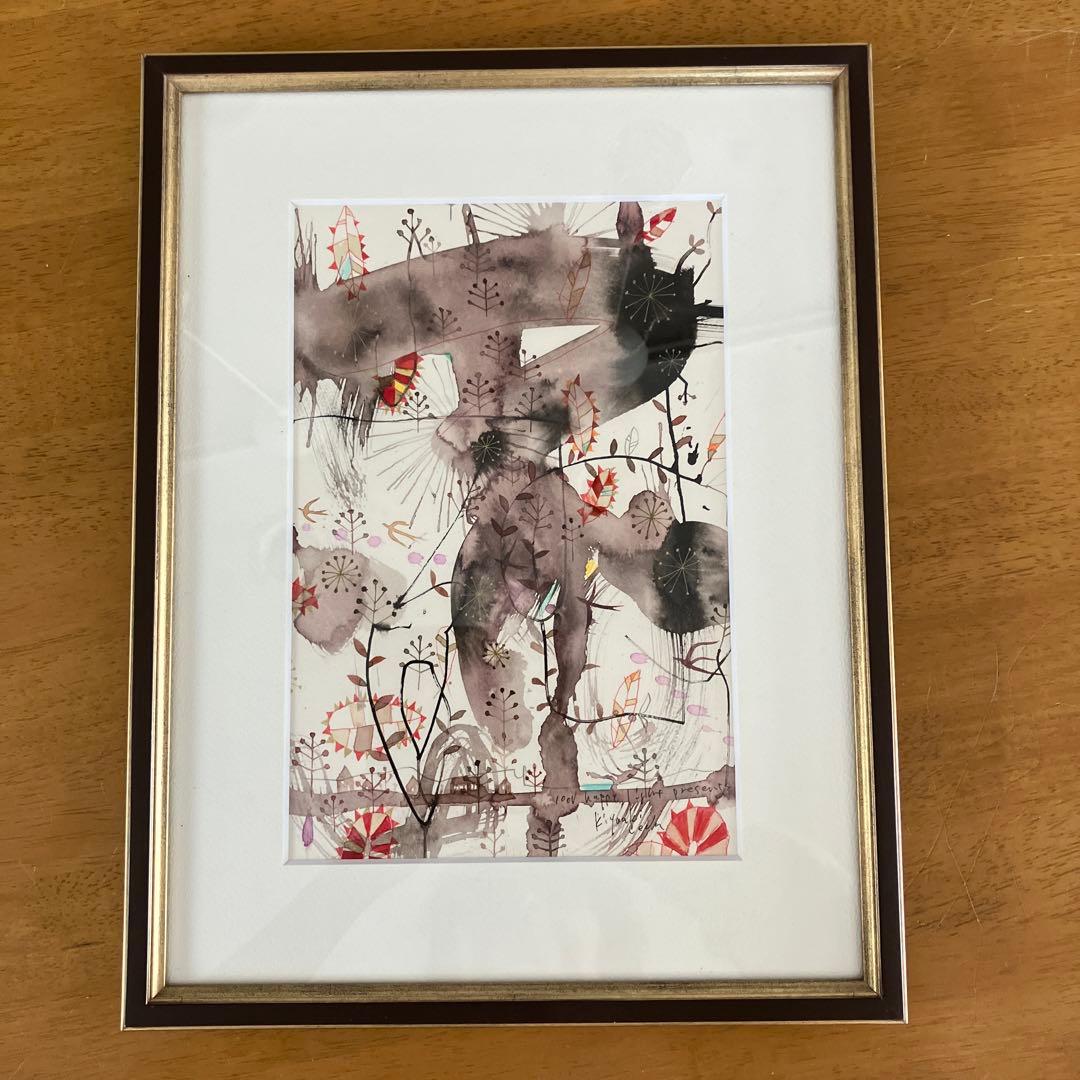 ウエダキヨアキ水彩画 原画　自然と抽象