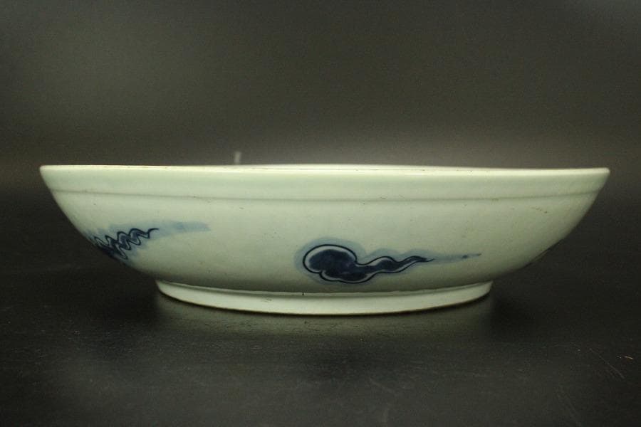 中国美術 青花 龍紋 皿(A736)