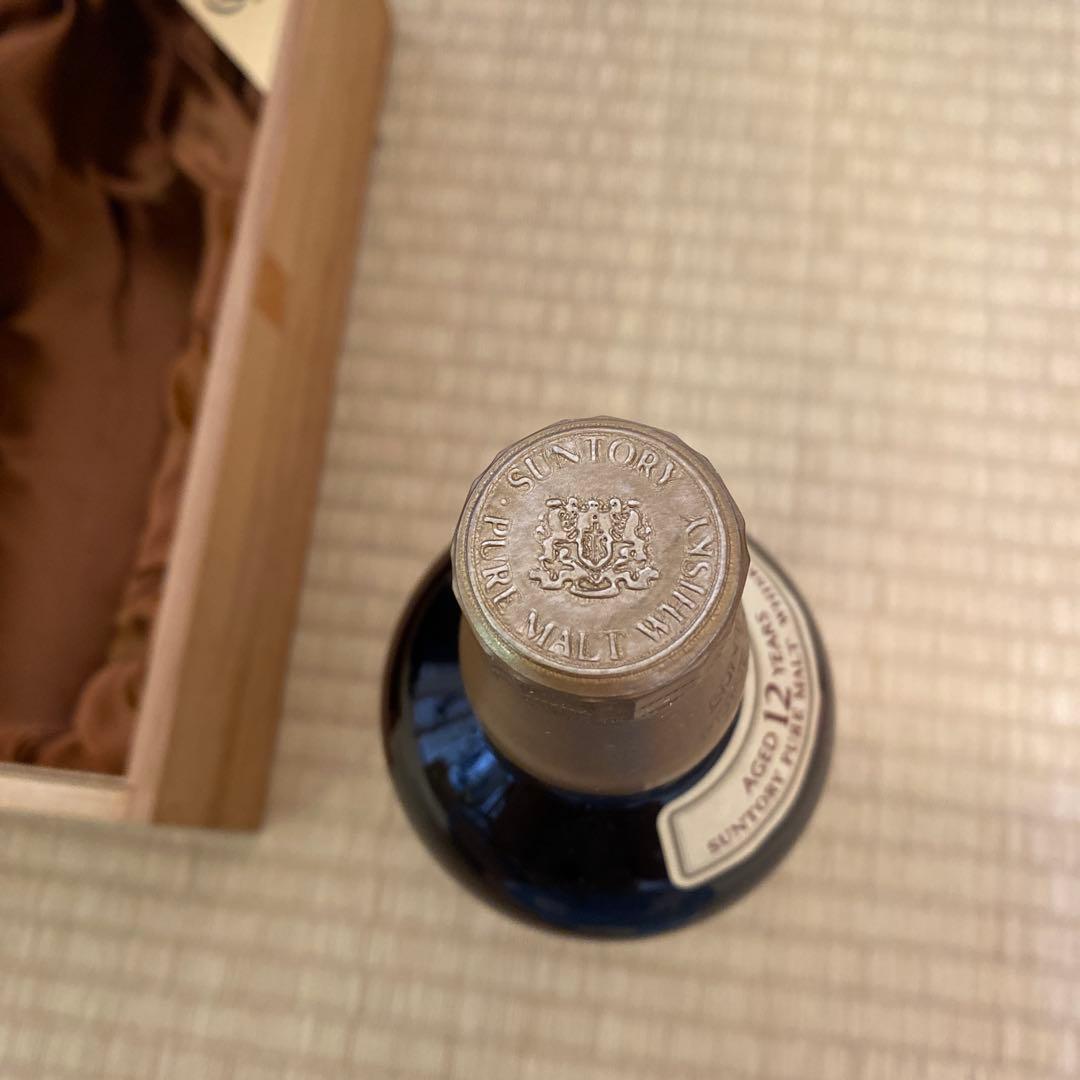 サントリー 山崎 12年 ピュアモルト 木箱 ウイスキー750ml 向獅子マーク