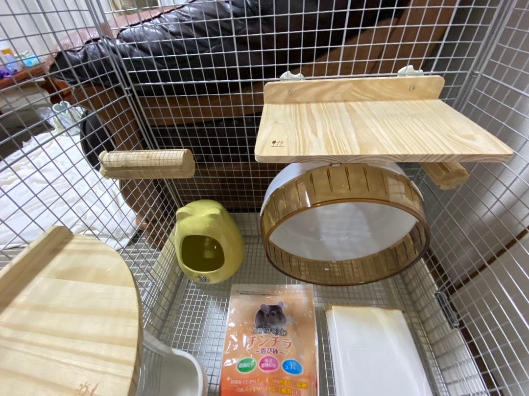 【チンチラ初めて応援セット！】ケージ込で全15点 イージーホーム60ハイメッシュ