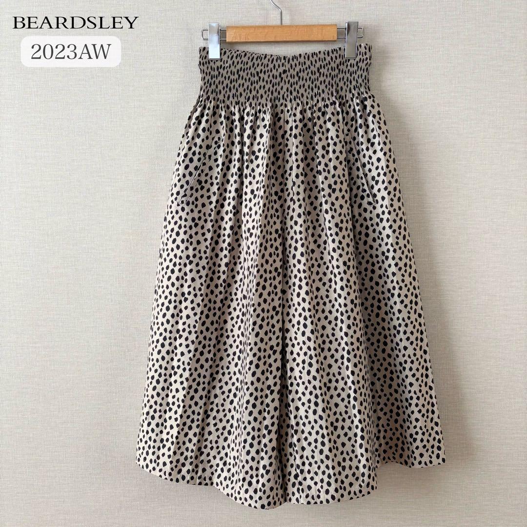 極美品✨ビアズリー 2023AW レオパードジャガードキュロットパンツ