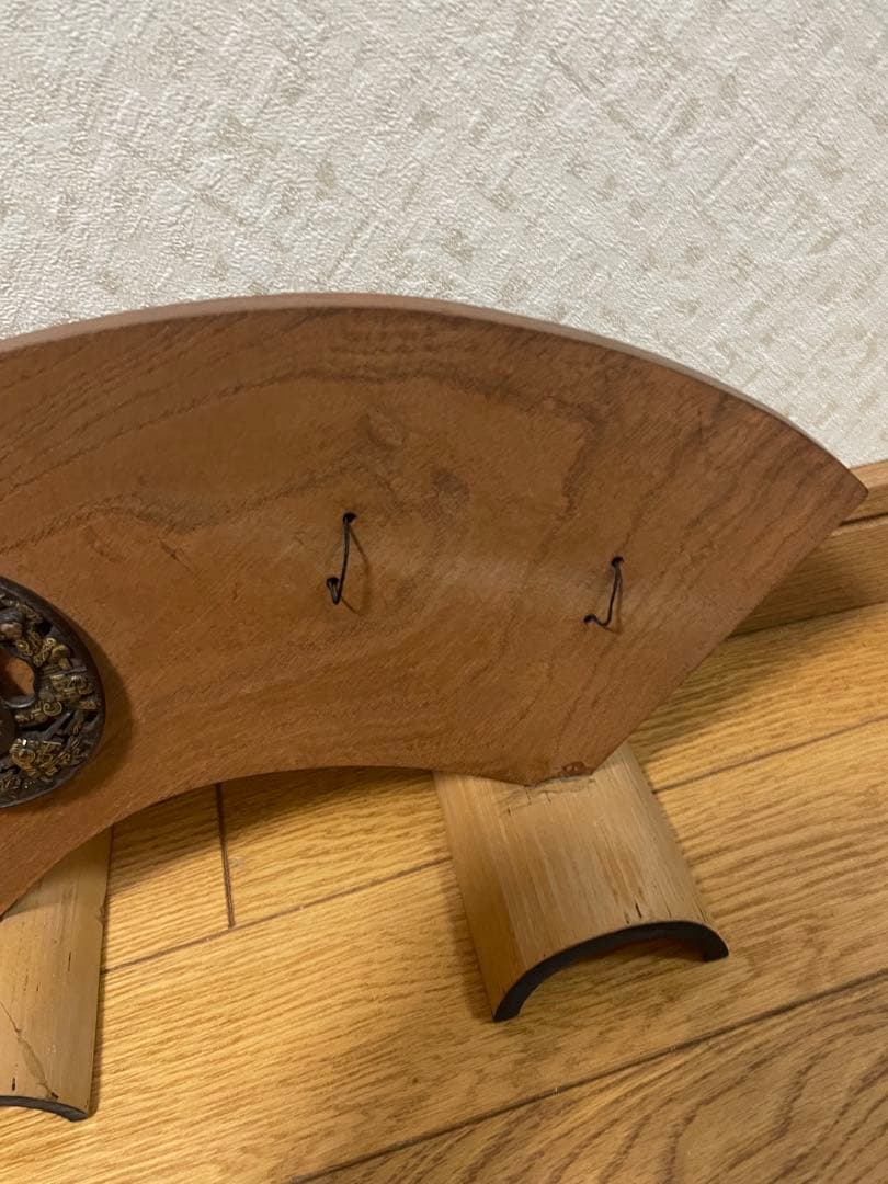 江州彦根住 藻柄子入道宗典製鍔 日本刀　刀の鍔 鉄製 刀装具 武者　透かし