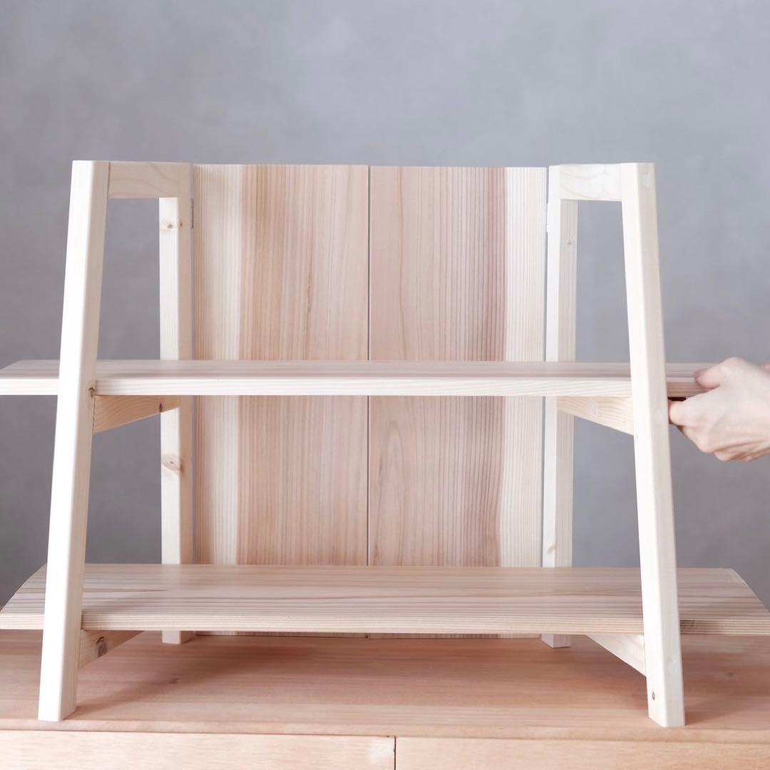 【週末割引】イベント什器　軽量　2段　マルシェ　ディスプレイ　折りたたみ