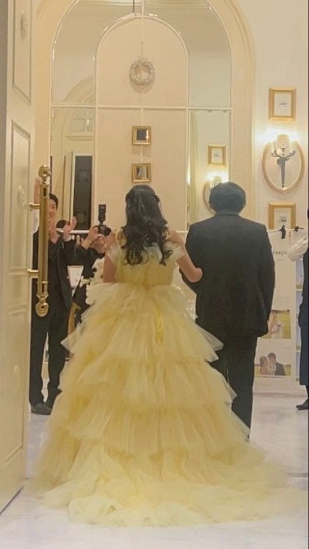 カラードレス　イエロードレス